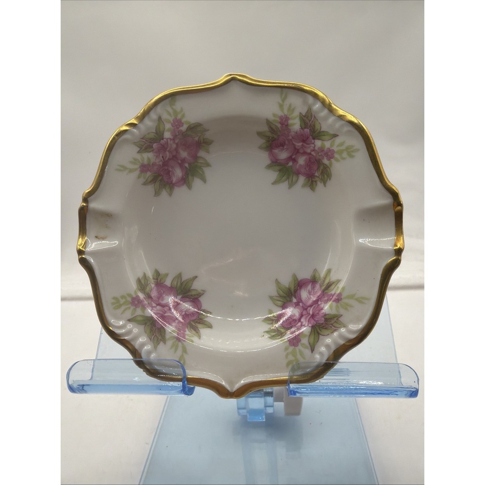 Grace China Pink DRESDEN ROSE Bavaria Germany Ashtray #62 Out Of 17315